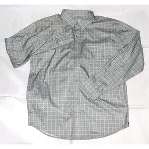 Huk Tide Point Performance Men's Long Sleeve Button Down Gray Shirt Size Large